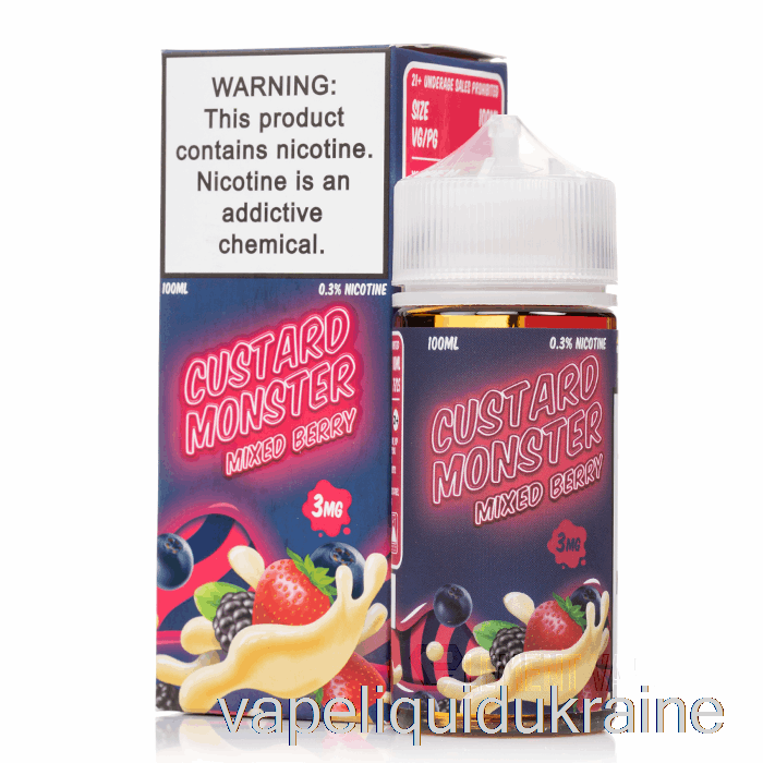 Vape Liquid Ukraine Mixed Berry - Custard Monster - 100mL 3mg